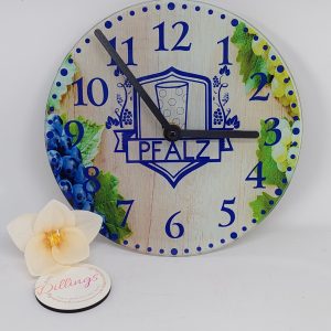 Glaswanduhr Pfälzer Motive