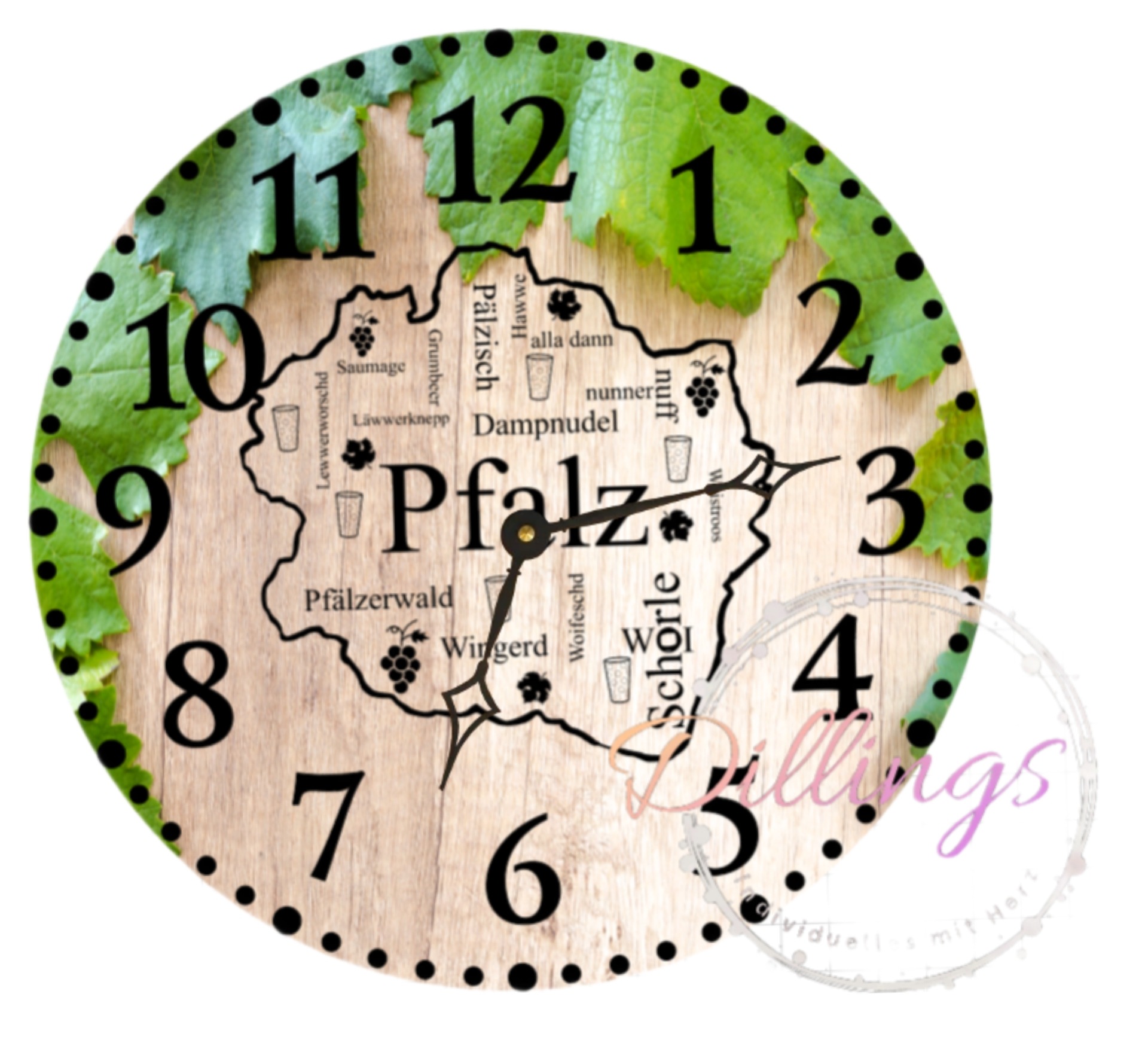 Glaswanduhr Pfälzer Motive – Bild 7
