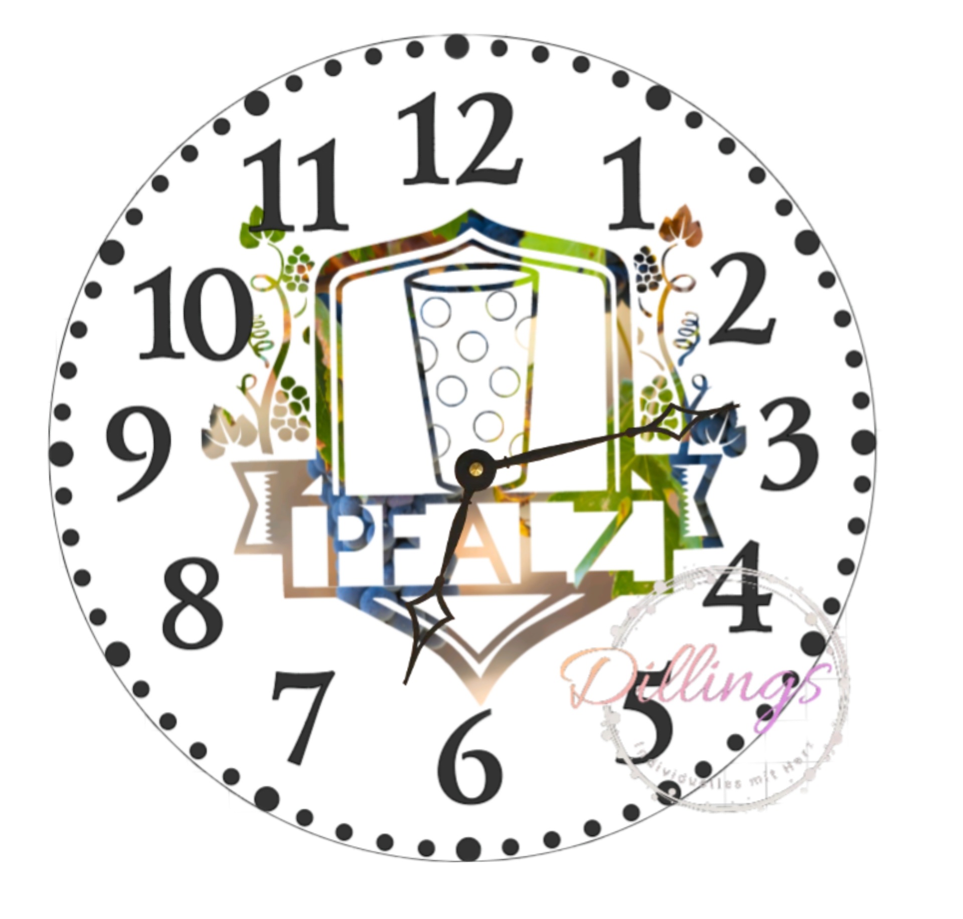 Glaswanduhr Pfälzer Motive – Bild 3