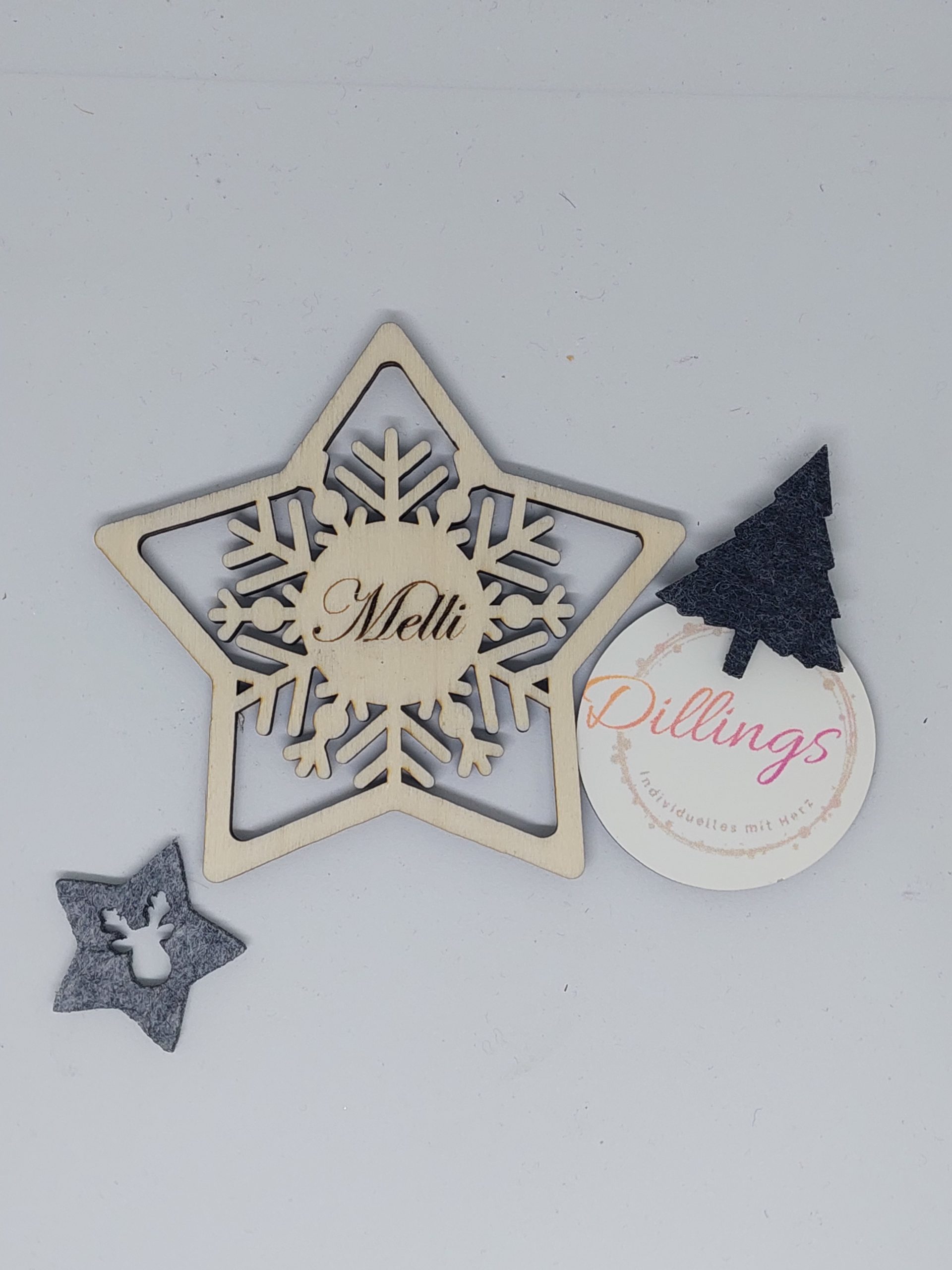 Christbaumanhänger Holz – Bild 3