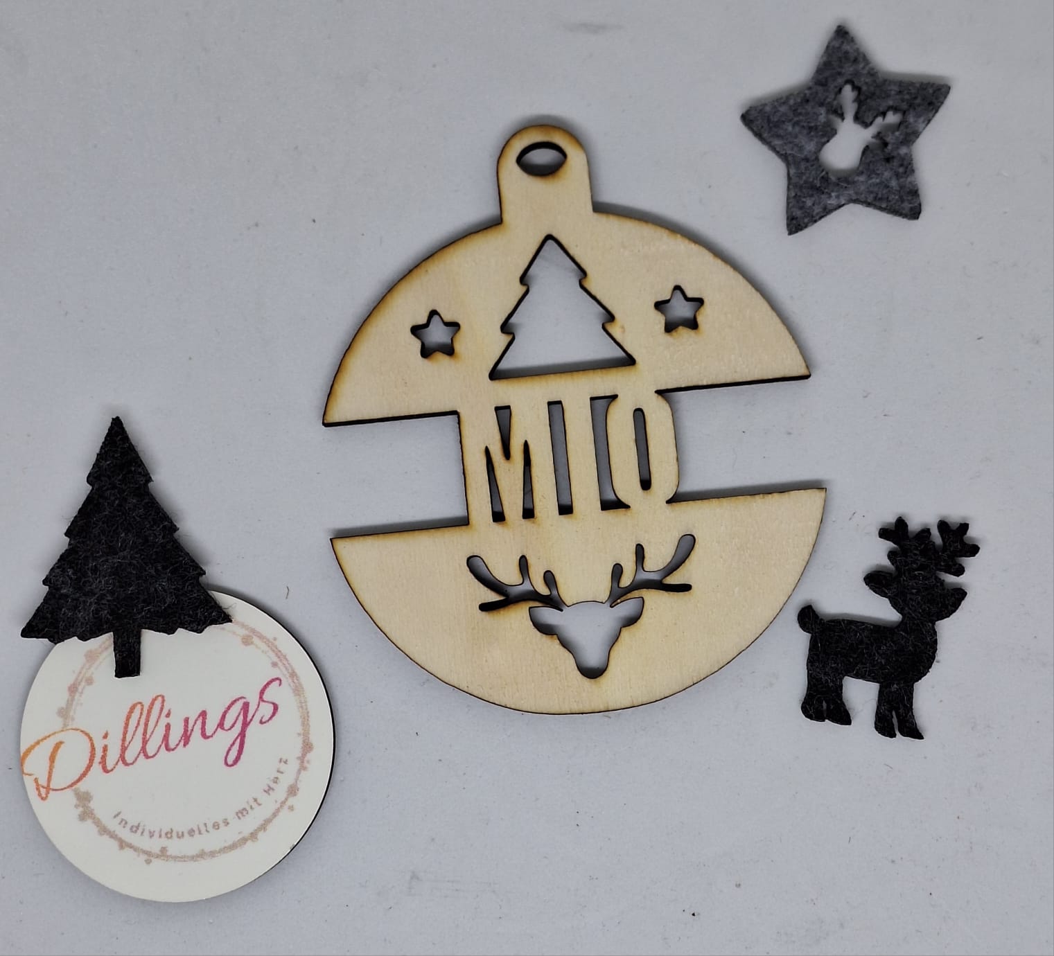 Christbaumanhänger Holz – Bild 4