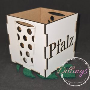 Teelichthalter/ Windlicht aus Holz Dubbeglas