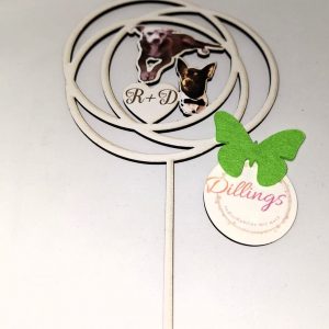 Cake Topper Holz versiegelt