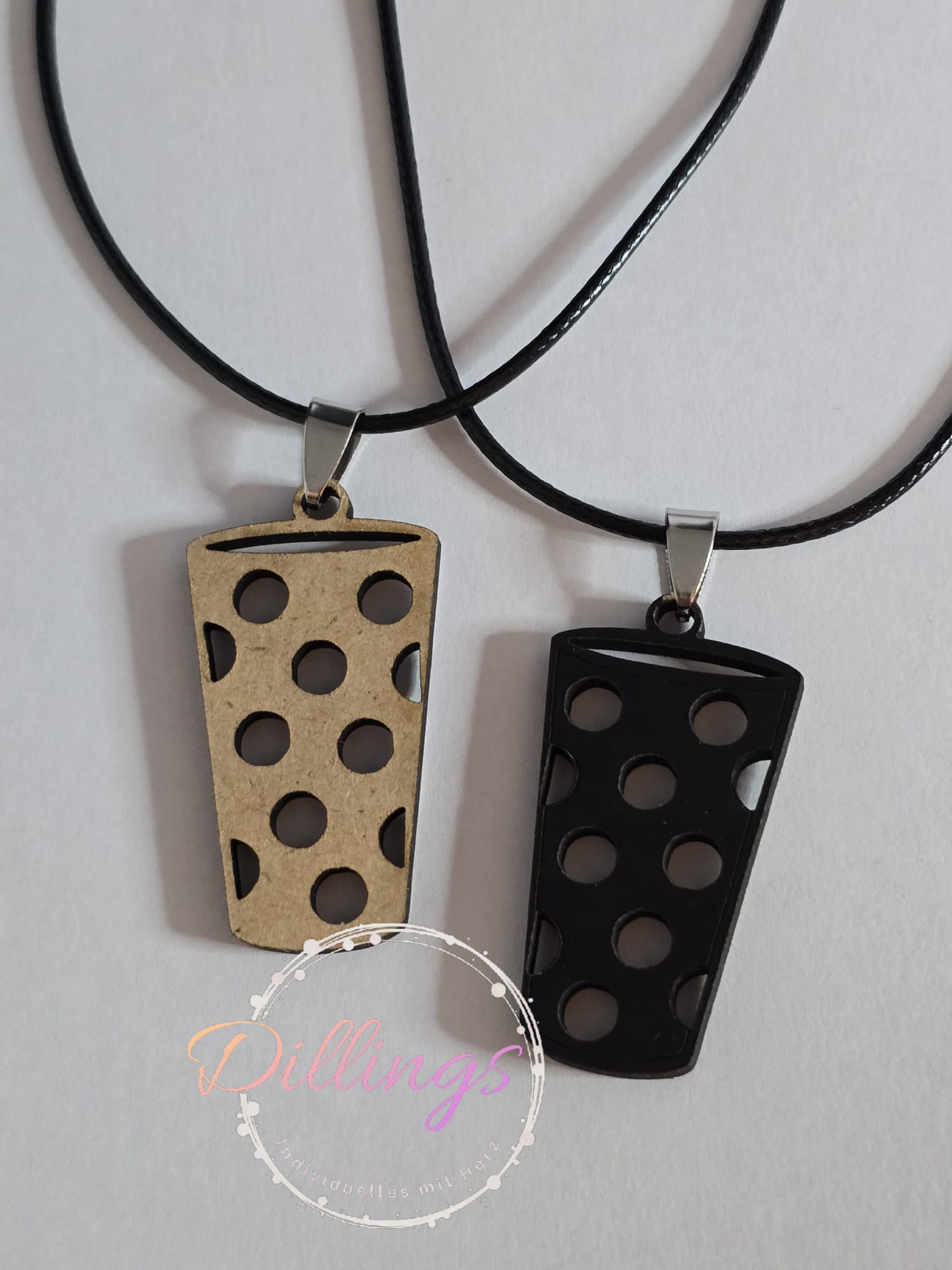 Kette Dubbeglas Holz